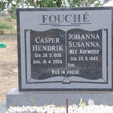 FOUCHÉ Casper Hendrik 1935-2004 &amp; Johanna Susanna HAYWOOD 1942-