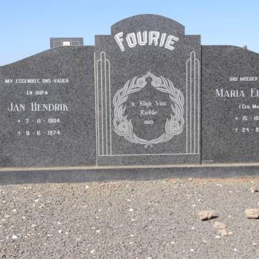 FOURIE Jan Hendrik 1904-1974 &amp; Maria Elizabeth MARITZ 1899-1983
