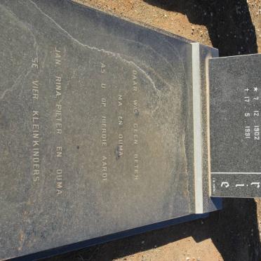 FOURIE Johanna Jacoba 1902-1991