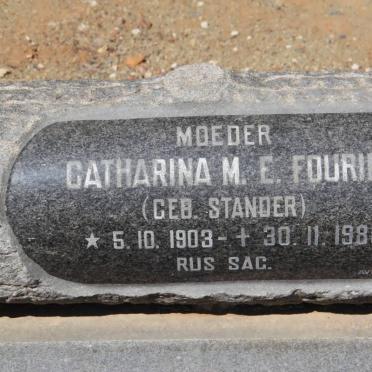 FOURIE Catharina M.E. nee STANDER 1903-1988