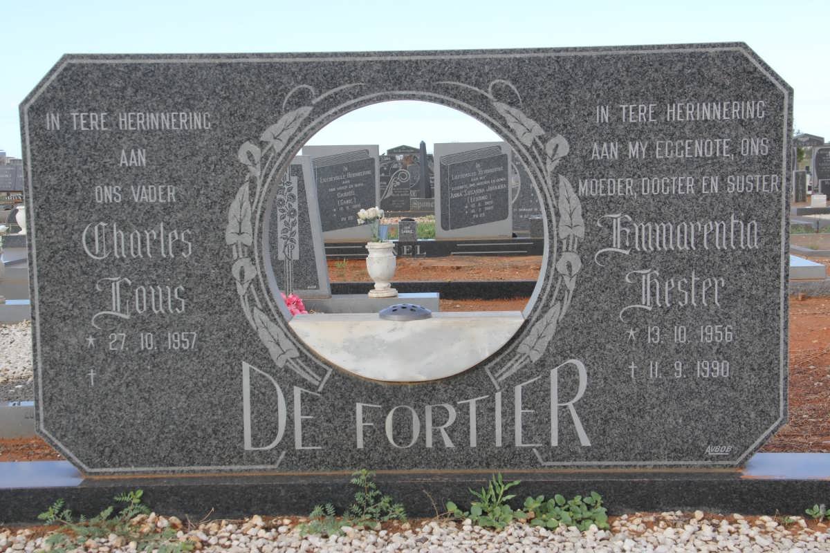 FORTIER Charles Louis, de 1957- &amp; Emmarentia Hester 1956-1990