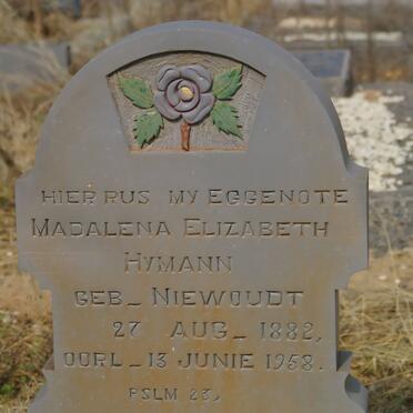 HYMANN Magdalena Elizabeth nee NIEWOUDT 1882-1958