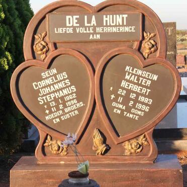 HUNT Cornelius Johannes Stephanus, de la 1962-1996 :: DE LA HUNT Walter Herbert 1983-1996