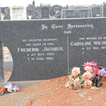 HEERDEN Frederik Jacobus, van 1922-1992 &amp; Caroline Wilhelmina 1935-