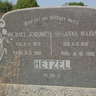 HETZEL Michael Johannes 1879-1966 &amp; Susanna Maria 1892-1982