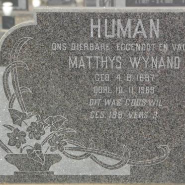 HUMAN Matthys Wynand 1897-1969 &amp; Elizabeth Johanna NEL 1912-1976