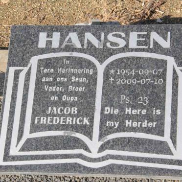 HANSEN Jacob Frederick 1954-2009