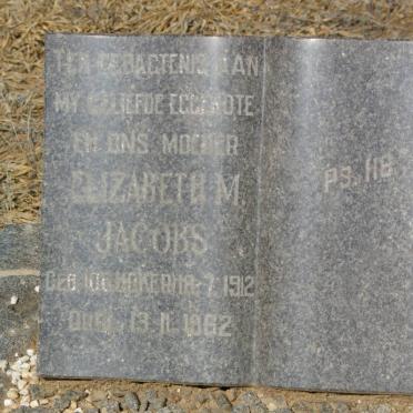 JACOBS Elizabeth M. 1912-1962