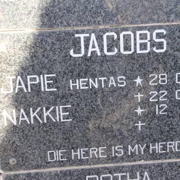 JACOBS Japie 1937-1997 &amp; Nakkie 1941-