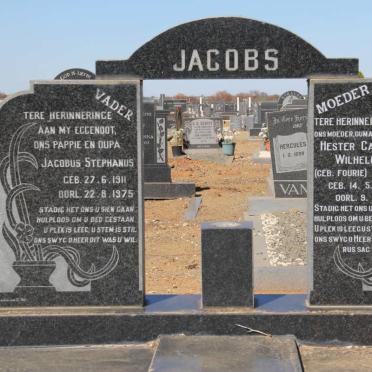 JACOBS Jacobus Stephanus 1911-1975 &amp; Hester Catharina Wilhelmina NEL nee FOURIE 1922-2000