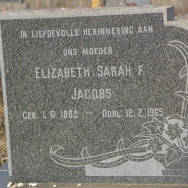 JACOBS Elizabeth Sarah F. 1889-1965