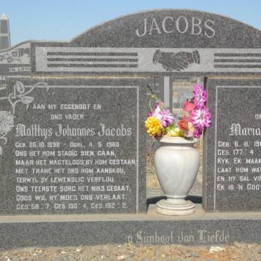 JACOBS Matthys Johannes Jacobs 1898-1968 &amp; Maria Catharina 1907-1991