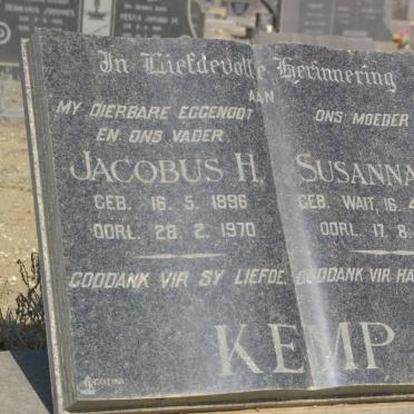KEMP Jacobus H. 1896-1970 &amp; Susanna A. WAIT 1903-1973
