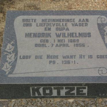 KOTZÉ Hendrik Wilhelmus 1869-1955