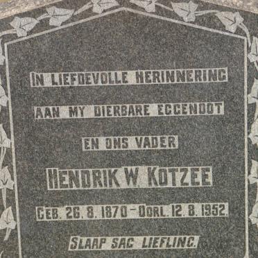 KOTZEE Hendrik W. 1870-1952