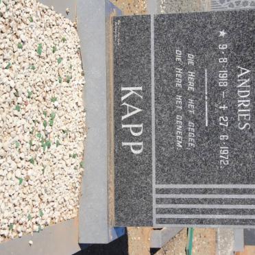 KAPP Jan Johannes Andries 1918-1972