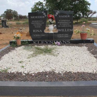 KLEYNHANS Willem 1942-2004 &amp; Rina 1944-