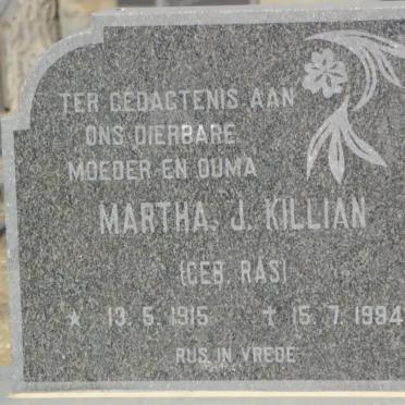 KILLIAN Martha J. nee RAS 1915-1994