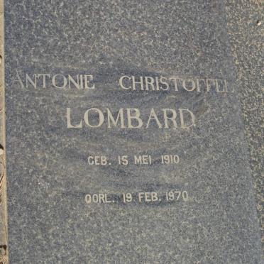 LOMBARD Antonie Christoffel 1910-1970
