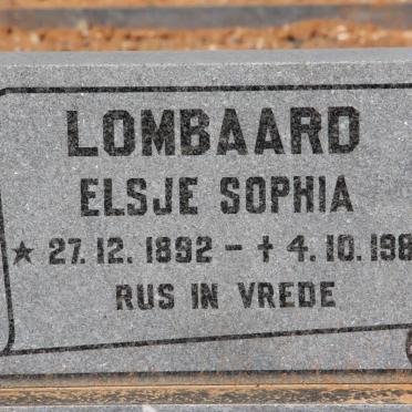 LOMBAARD Elsje Sophia 1892-1980