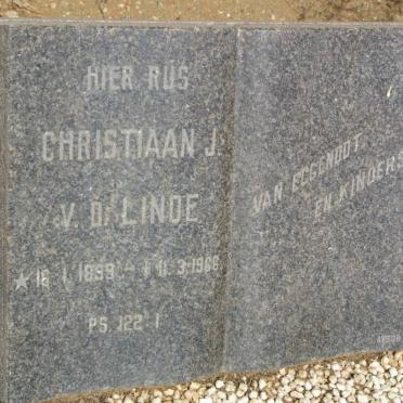 LINDE Christiaan J., v.d. 1899-1966