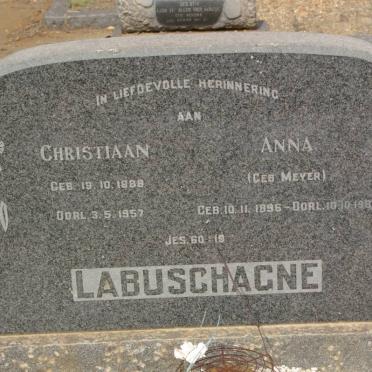 LABUSCHAGNE Christiaan 1888-1957 &amp; Anna MEYER 1896-1988