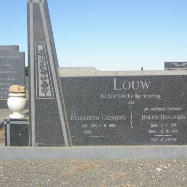 LOUW Ralph Benjamin 1901-1970 &amp; Elizabeth Catarina 1906-