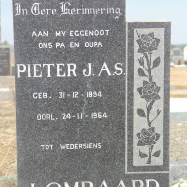 LOMBAARD Pieter J.A.S. 1894-1964 &amp; Anna Susanna 1903-1987