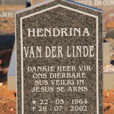LINDE Hendrina, van der 1964-2002