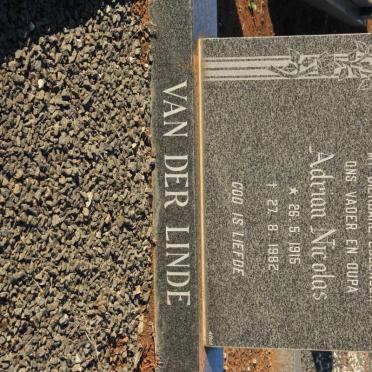 LINDE Adrian Nicolas, van der 1915-1982