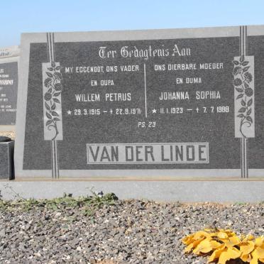 LINDE Willem Petrus, van der 1915-1971 &amp; Johanna Sophia 1923-1988