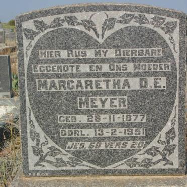 MEYER Margaretha D.E. 1877-1951