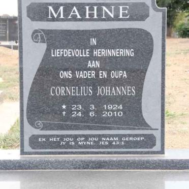 MAHNE Cornelius Johannes 1924-2010