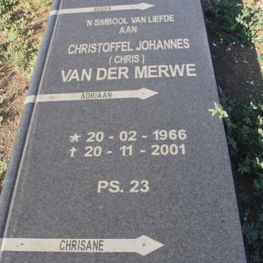 MERWE Christoffel Johannes, van der 1966-2001