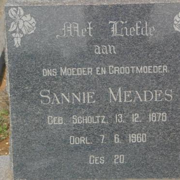 MEADES Sannie nee SCHOLTZ 1878-1960