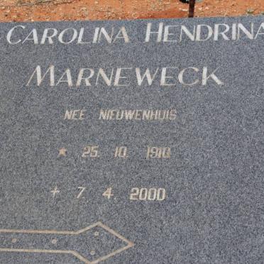 MARNEWECK Carolina Hendrina NIEUWENHUIS 1910-2000