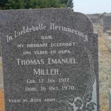 MILLER Thomas Emanuel 1912-1970
