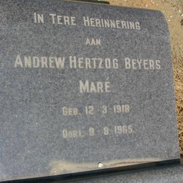 MARÉ Andrew Hertzog Beyers 1918-1965