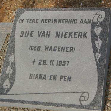 NIEKERK Sue, van nee WAGENER -1957