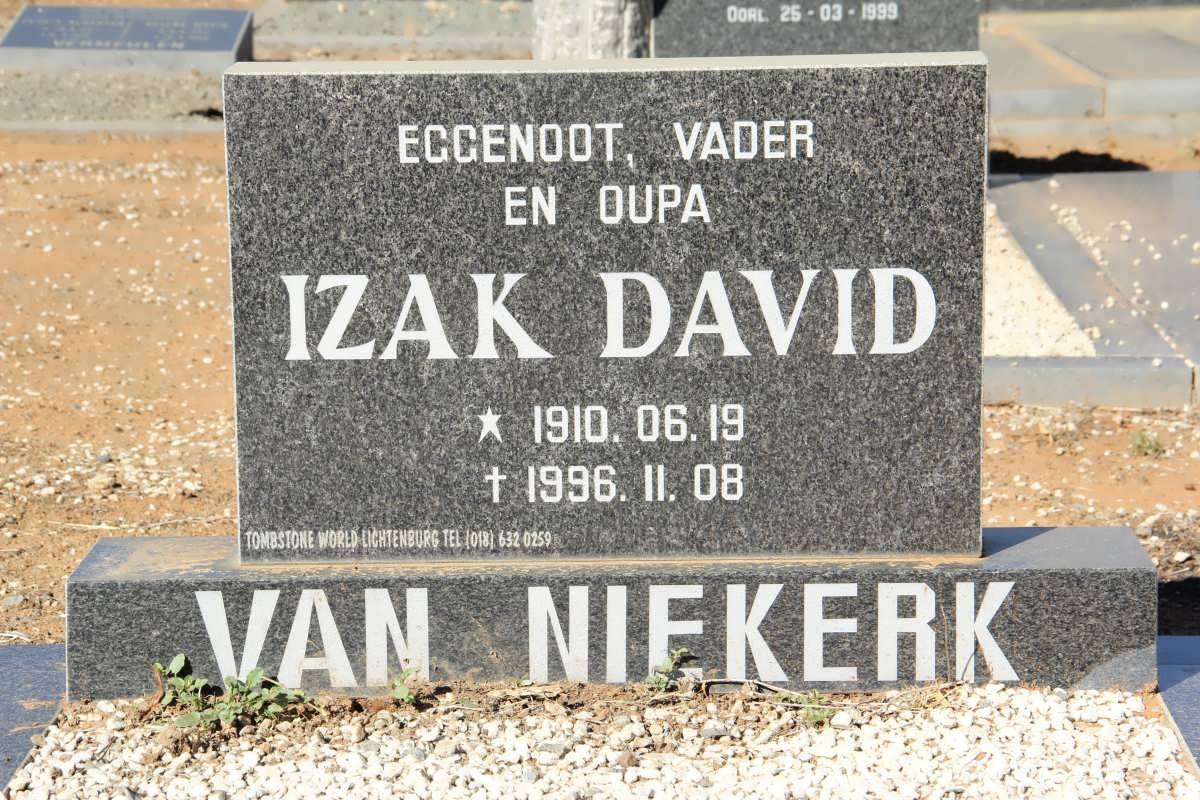 NIEKERK Izak David, van 1910-1996 