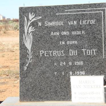 NIEKERK Petrus Du Toit, van 1918-1996 :: VAN NIEKERK Marius 1950-2007
