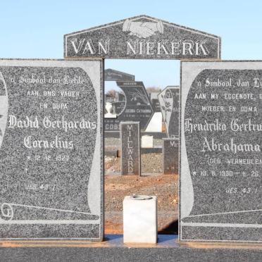 NIEKERK David Gerhardus Cornelius, van 1927- &amp; Hendrika Gertruida Abrahama VERMEULEN 1930-1988
