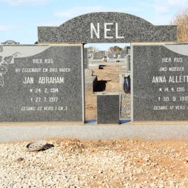 NEL Jan Abraham 1914-1977 &amp; Anna Alletta 1916-1982