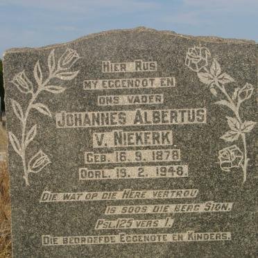 NIEKERK Johannes Albertus, v. 1878-1948