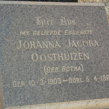 OOSTHUIZEN Johanna Jacoba nee BOTHA 1903-1968
