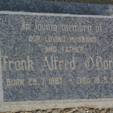 O'BORNE Frank Alfred 1887-1967