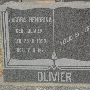 OLIVIER Jacoba Hendrina nee OLIVIER 1898-1970