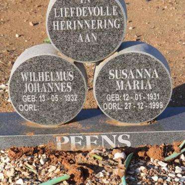PEENS Wilhelmus Johannes 1932 &amp; Susanna Maria 1931-1999