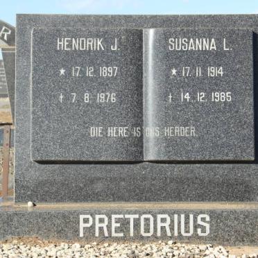 PRETORIUS Hendrik J. 1897-1976 &amp; Susanna L. 1914-1985
