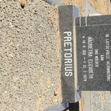 PRETORIUS Magrietha Elizabeth 1931-1979